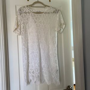 Frame white lace mini dress. Size XS